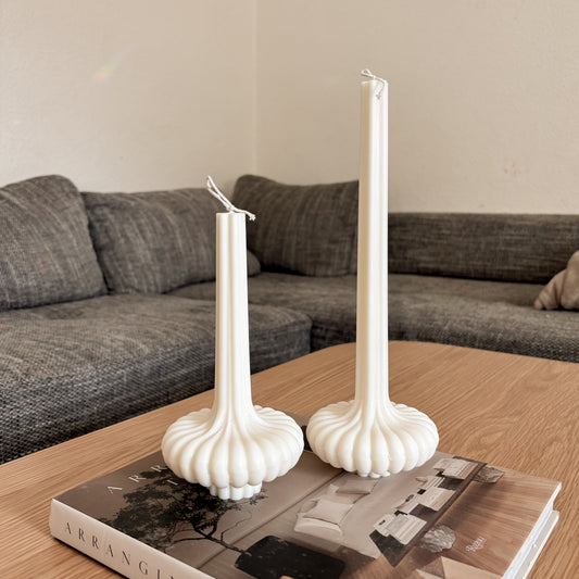 SHELL BLOOM - Skulpturkerze aus Sojawachs - large