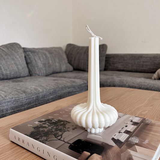 SHELL BLOOM - Skulpturkerze aus Sojawachs - small