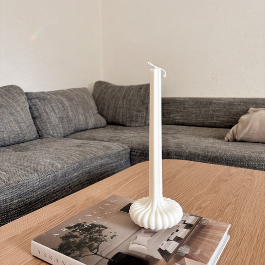 SHELL BLOOM - Skulpturkerze aus Sojawachs - large